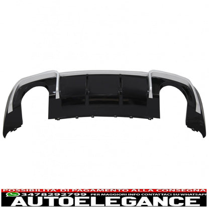 Rear bumper valance diffuser with exhaust tips suitable for audi a3 8v sline facelift (2016-2019) hatchback sportback rs3 design sport bumper