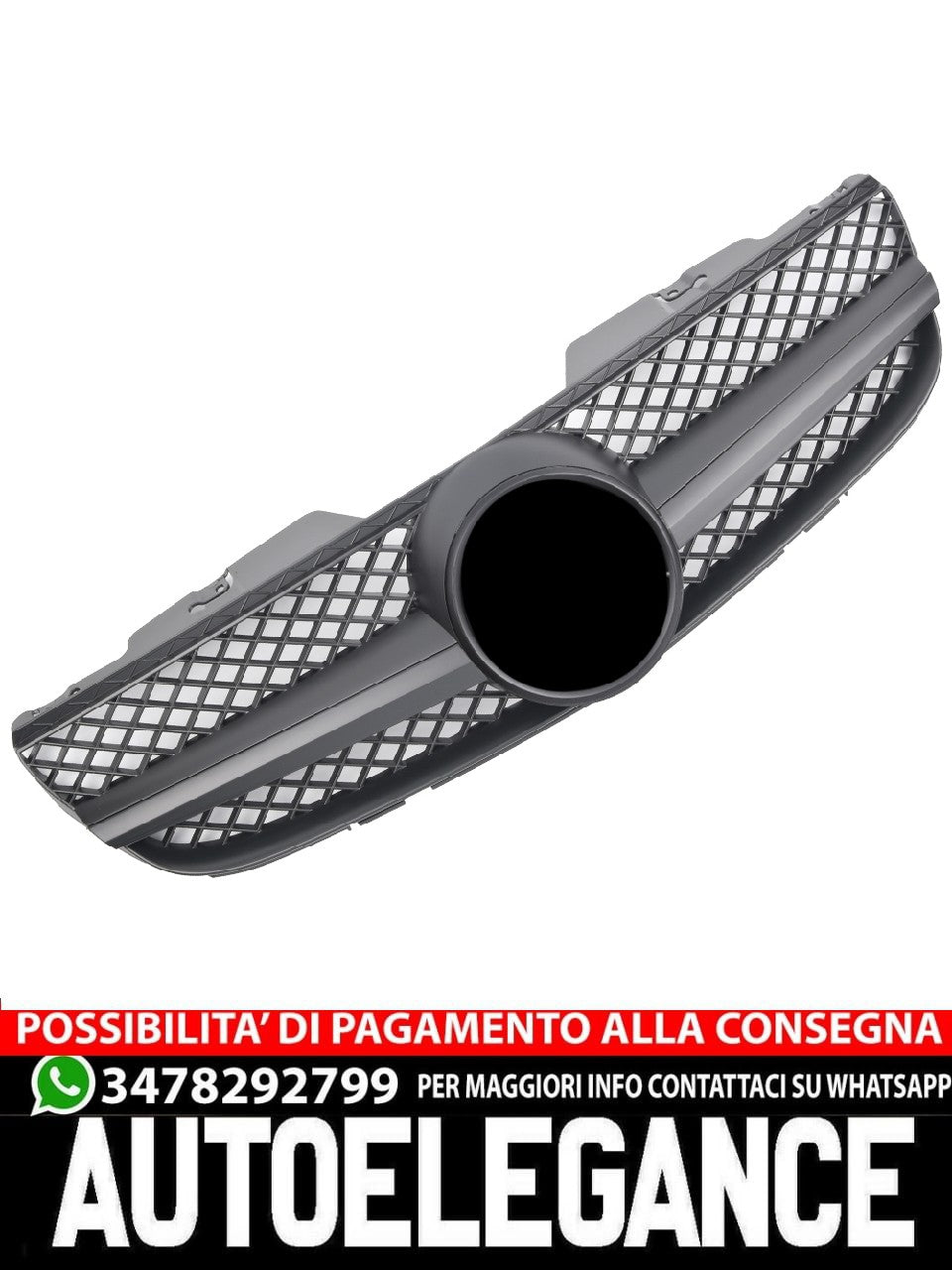 Griglia sportiva per Mercedes R230 SL 2006-2008 nero opaco AMG LOOK