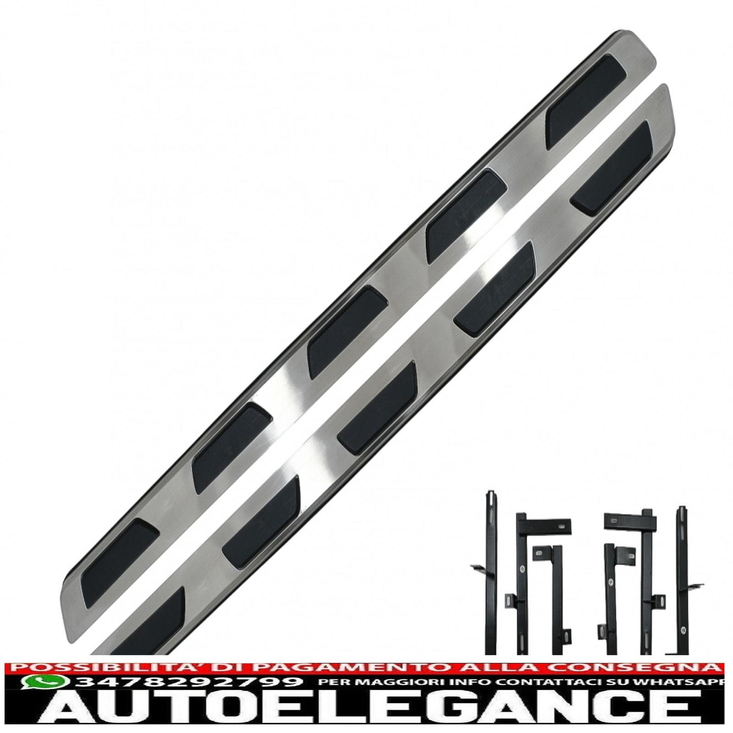 kit carrozzeria pedane gradini laterali parafanghi passaruota adatti per audi q7 4l restyling (2010-2015)
