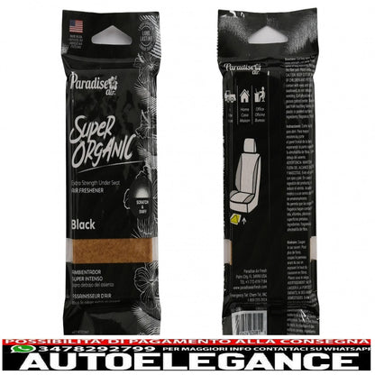 paradise fresh air super biologico extra forte deodorante sottosedile nero