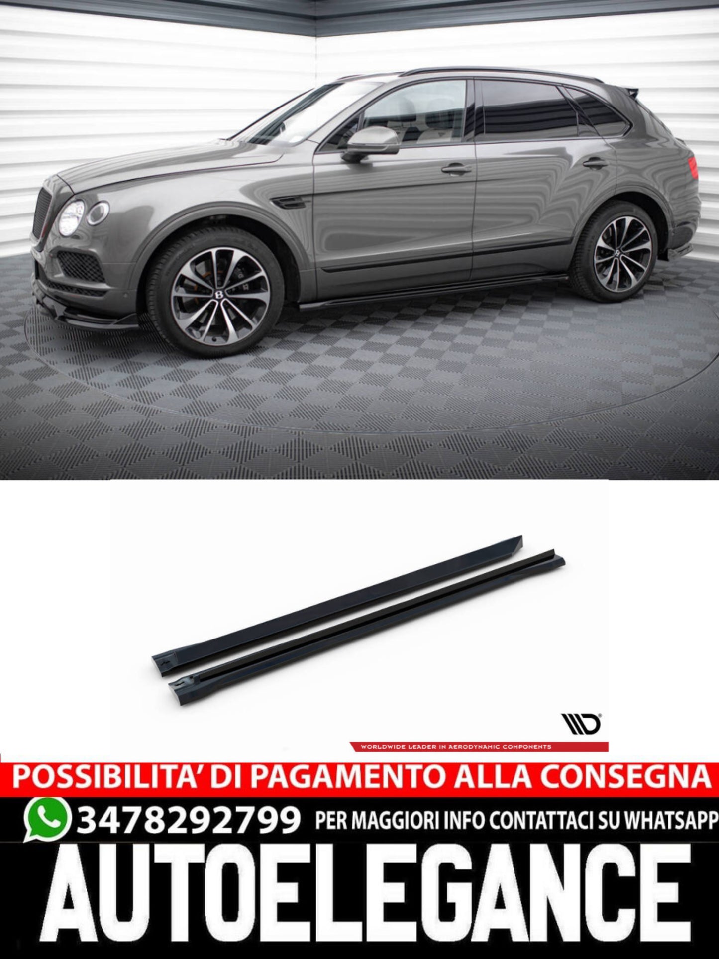 MINIGONNE LATERALI ADATTE PER BENTLEY BENTAYGA MK1  (2015-2020)