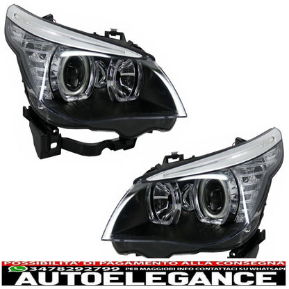LED DRL Dayline Angel Eyes Headlights for BMW 5 Series E60 E61 03-07 LCI Look-show original titleOriginal textLED DRL Dayline Angel Eyes Headlights for BMW 5 Series E60 E61 03-07 LCI Look 