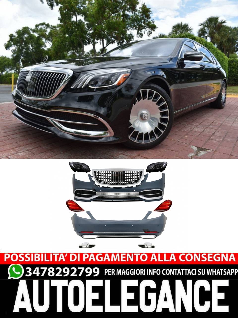 Convesion body kit suitable for Mercedes S-Class W222 Facelift (2013-2017) 