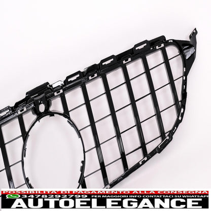 center grille suitable for mercedes c class w205 s205 c205 (2014-2018) gt-r design panamericana black with 360 camera