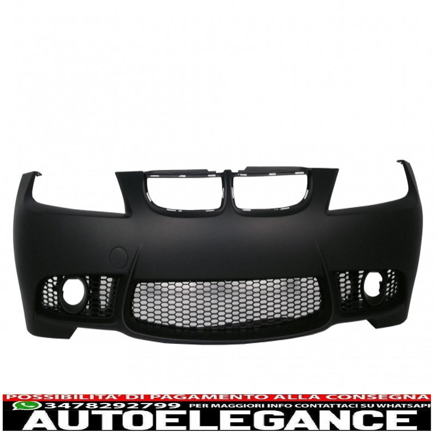 paraurti anteriore adatto per bmw serie 3 e90 berlina e91 touring (2004-2008) con minigonne laterali non lci design m3 senza fendinebbia