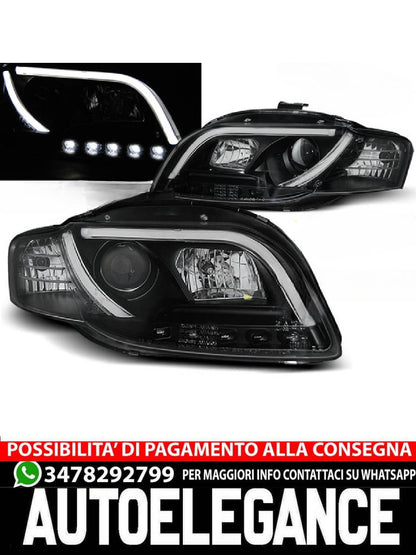 BLACK DRL HEADLIGHT TUBE for AUDI A4 B7 11.04-03.08 