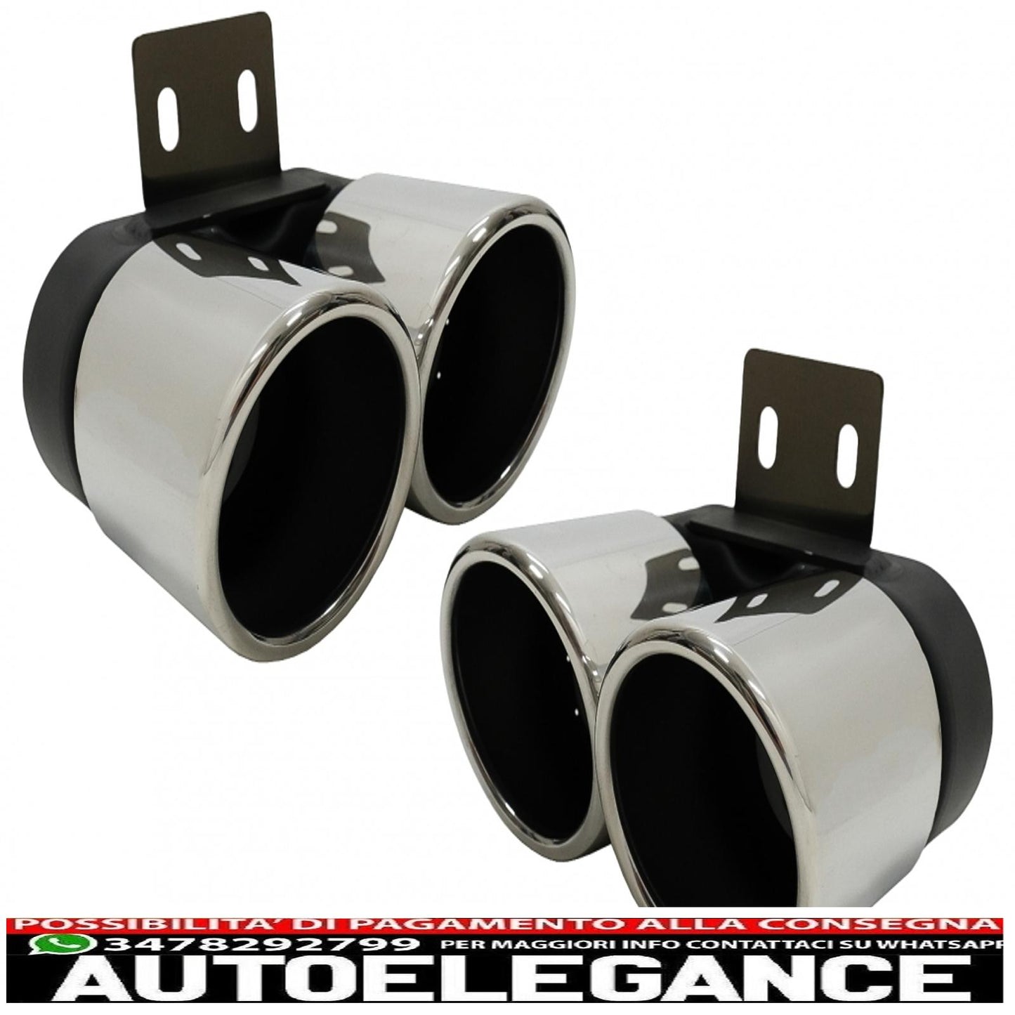 Exhaust muffler tips suitable for bmw 5 series f10 f11 (2011-2017) m5 lci chrome design