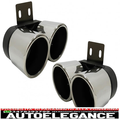 Exhaust muffler tips suitable for bmw 5 series f10 f11 (2011-2017) m5 lci chrome design