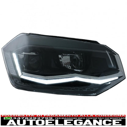 full led headlights suitable for vw polo aw mk6 (2018-2020) with dynamic ignition and sequential cornering lights 