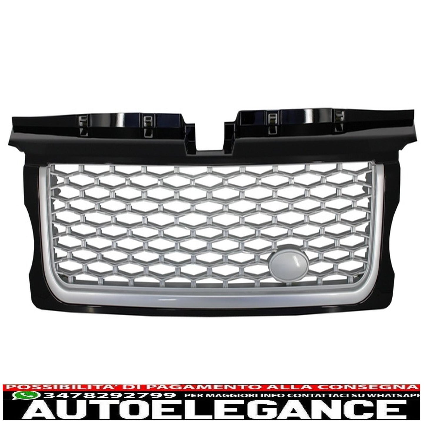 central grille and side vents group suitable for land rover sport l320 (2005-2008) autobiography look black silver edition