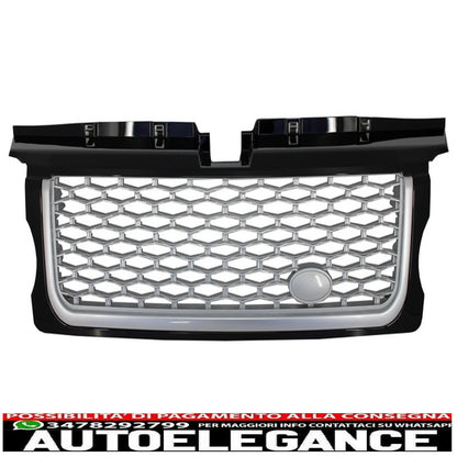 central grille and side vents group suitable for land rover sport l320 (2005-2008) autobiography look black silver edition