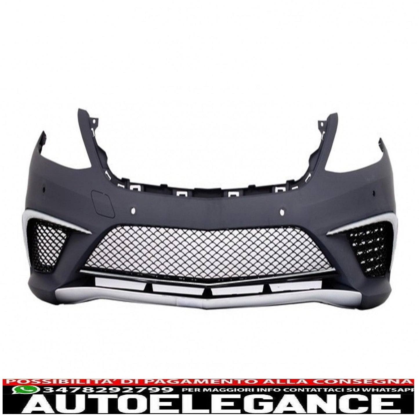 paraurti anteriore adatto per mercedes classe s w222 (2013-06.2017) design s63 con griglia centrale cromata