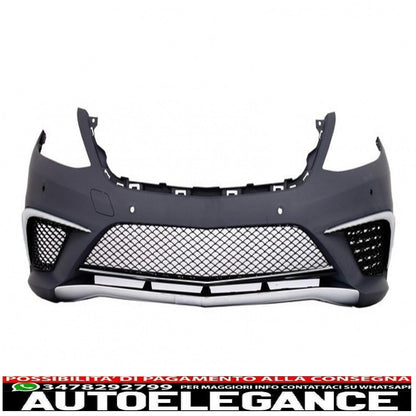 paraurti anteriore adatto per mercedes classe s w222 (2013-06.2017) design s63 con griglia centrale cromata