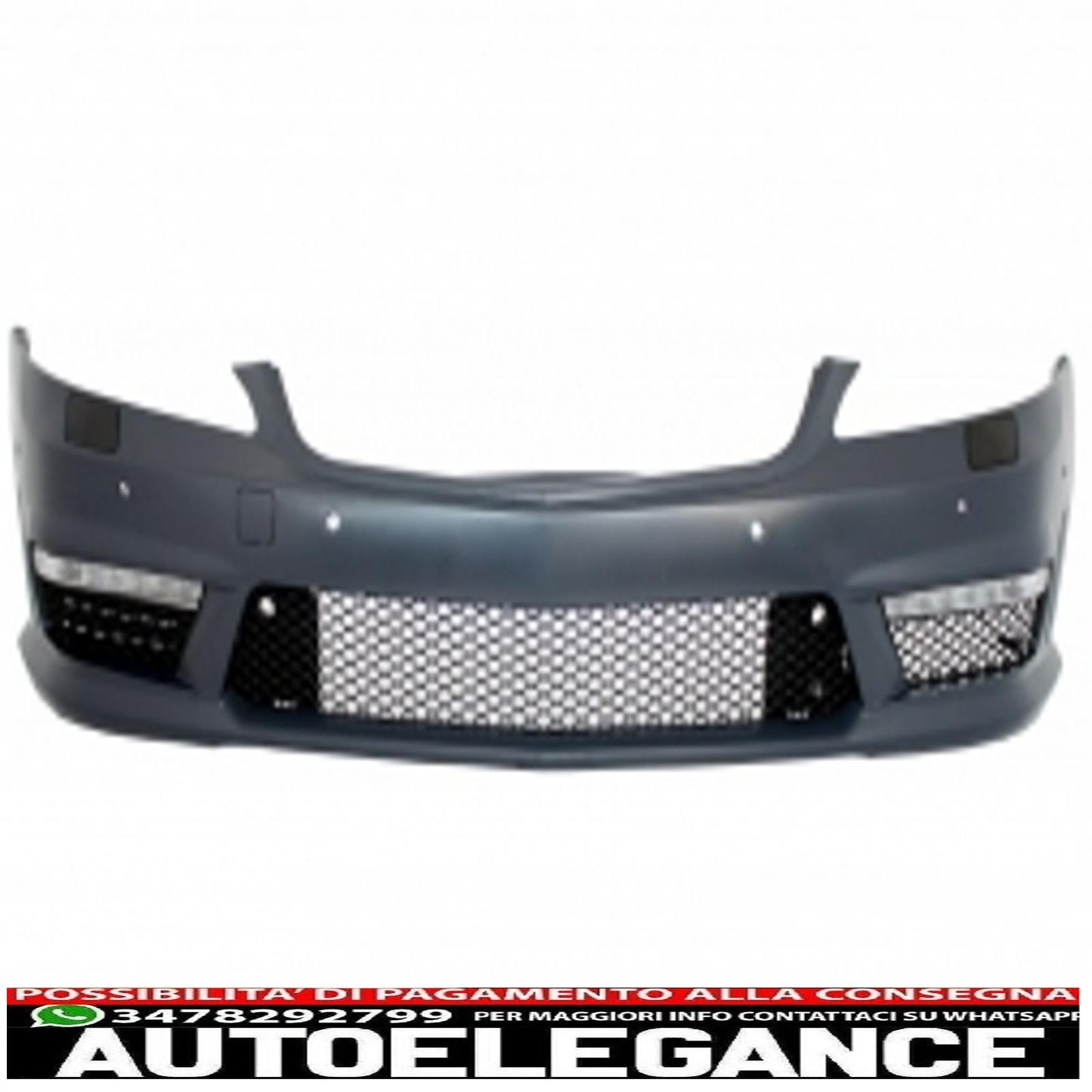 gruppo paraurti anteriore con griglia centrale adatto per mercedes w221 classe s (2005-2010) e minigonne laterali design s63 s65