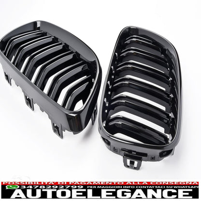 adatto per bmw serie 2 f22 f23 f87 griglia radiatore doppia barra lucida nero-mostra il titolo originaletesto originalepasst für bmw 2er f22 f23 f87 kühlergrill doppelsteg glanz schwarz AUTOELEGANCERICAMBI