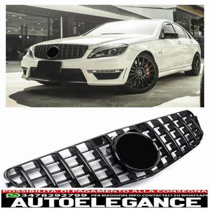 griglia radiatore sport panamericana gt adatta per mercedes w204 + stella nera-mostra il titolo originaletesto originalesport panamericana gt grill griglia radiatore adatta per mercedes w204 + star black