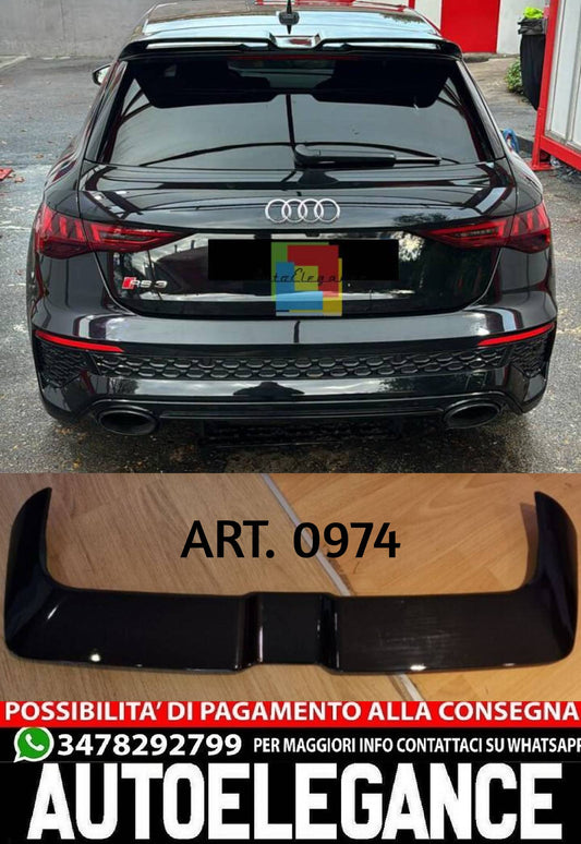 SPOILER SUITABLE FOR AUDI A3 8Y 2020+ GLOSSY BLACK LOOK SPORTY DESIGN 