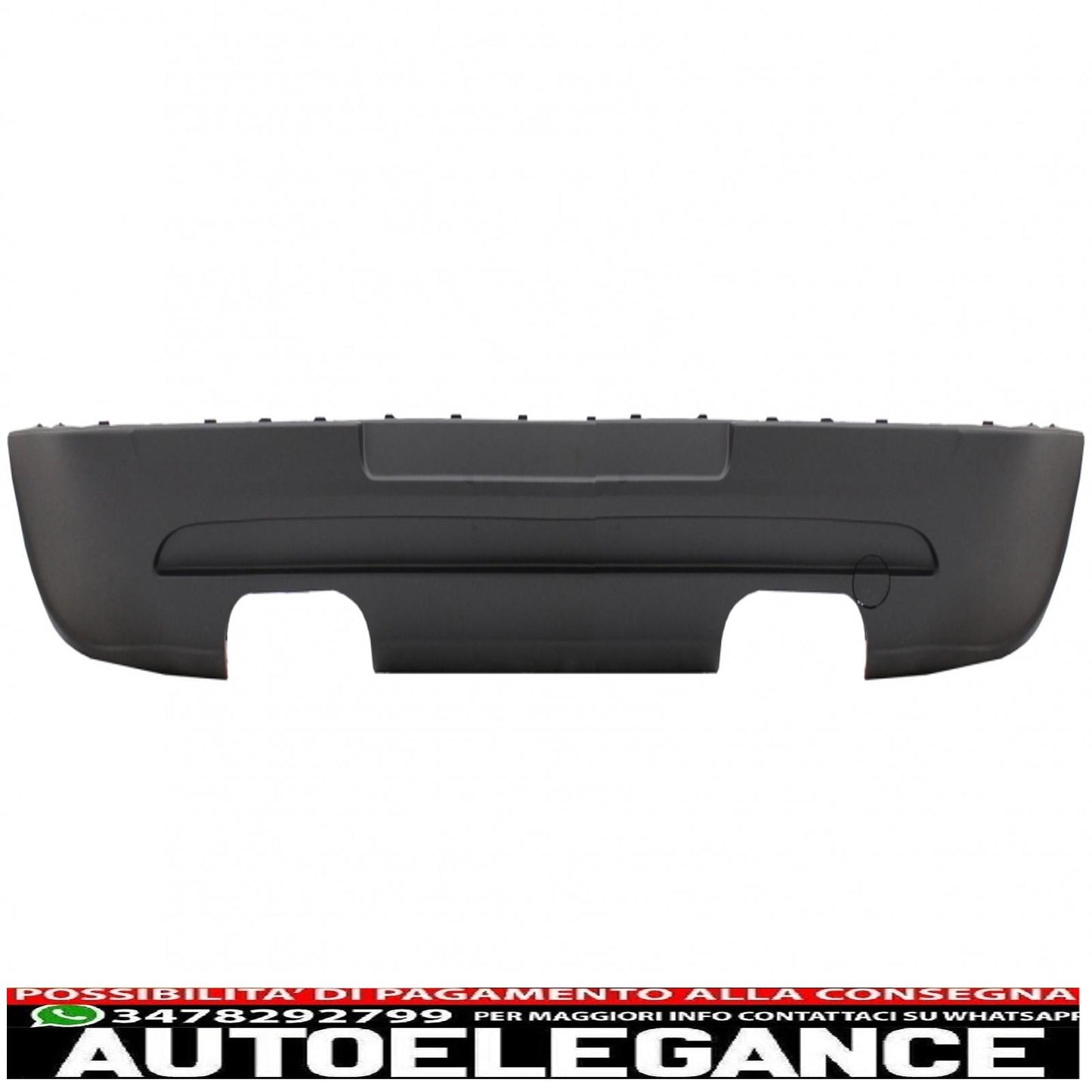 Estensione paraurti posteriore doppia uscita con fanale posteriore led fumé nero e minigonne laterali adatto per vw golf 5 v (2003-2007) design gti