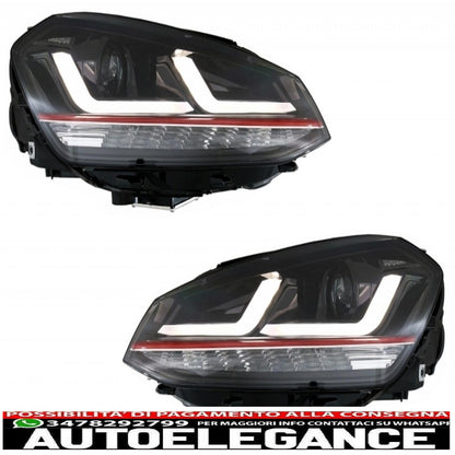 Fari osram full led con indicatori dinamici a specchio adatti per vw golf 7 vii (2012-2017) red gti upgrade xenon e alogena