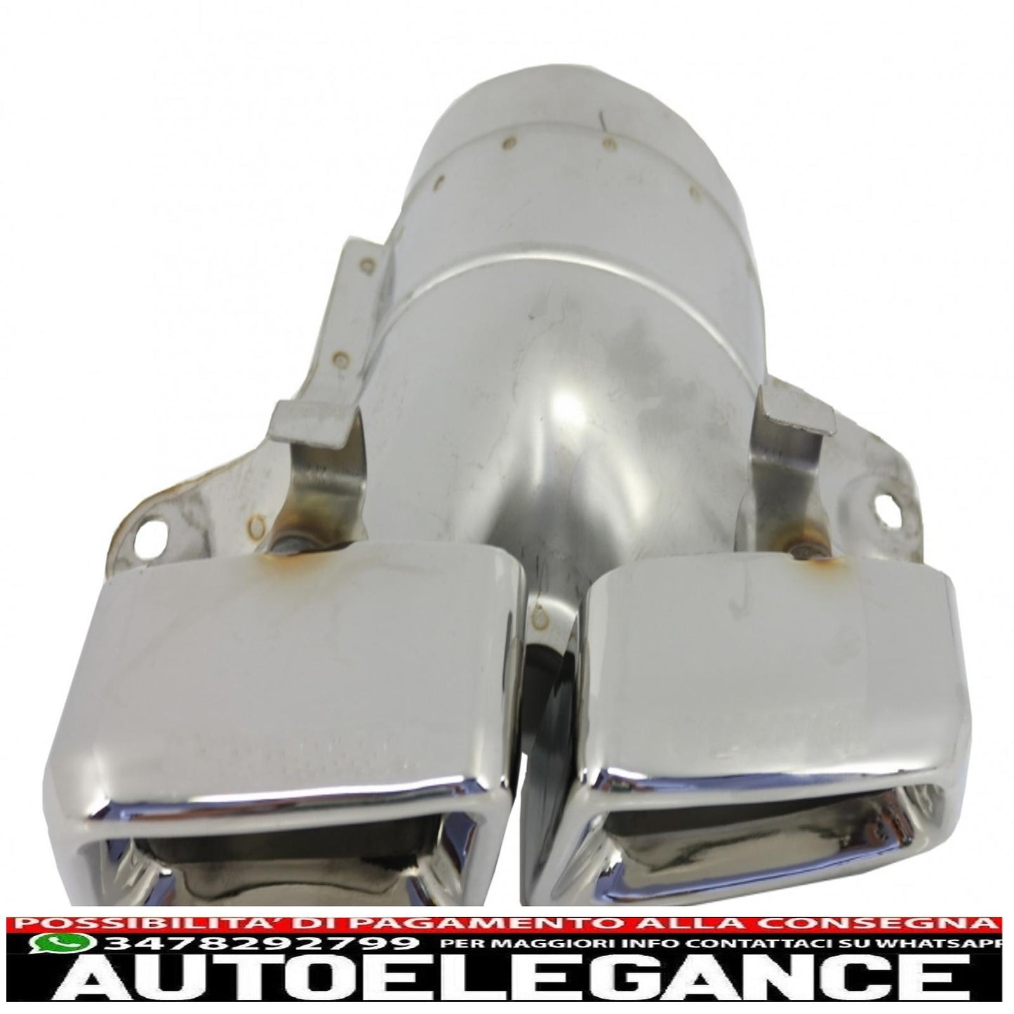 Exhaust tips suitable for mercedes m-class w166 (2012-2015) cls-class w218 facelift cls63 chrome edition 