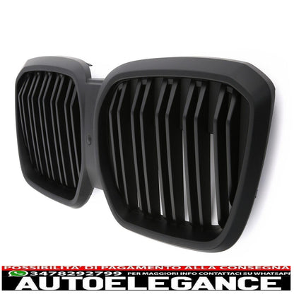 Per BMW IX3 G08 LCI griglia del radiatore sportiva a doppia barra nero opaco