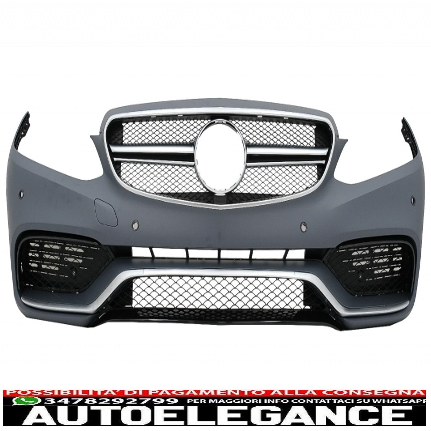 paraurti anteriore con diffusore posteriore e terminale di scarico nero adatto per mercedes classe e w212 facelift (2013-2016) solo design e65 paraurti standard