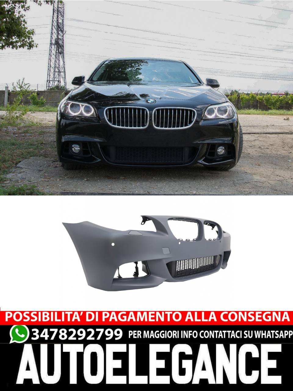 Front Bumper Suitable for BMW 5 Series F10 F11 LCI Sedan Touring 2015-2017 