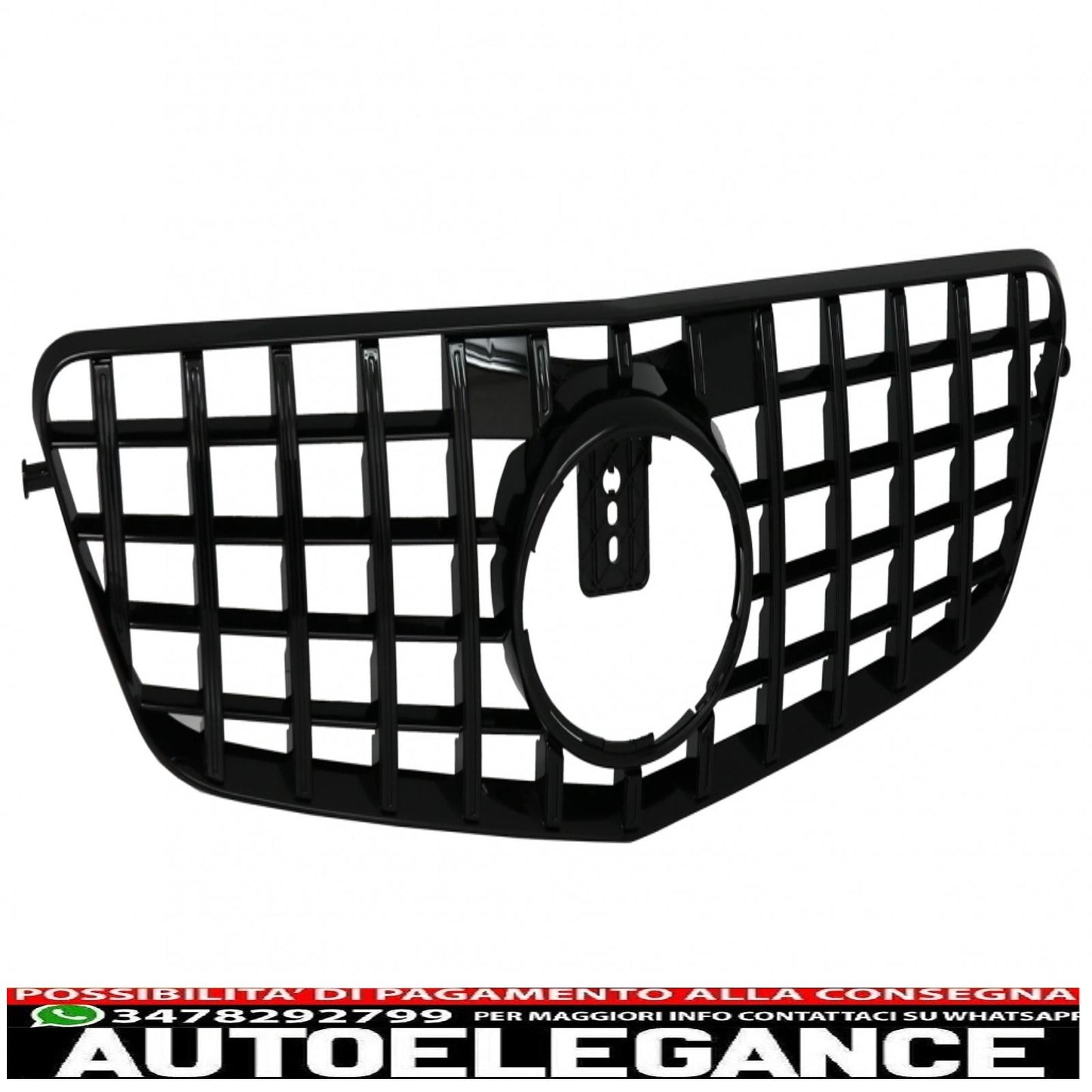 central grille suitable for mercedes e class w212 s212 (2009-2013) gt-r design panamericana black