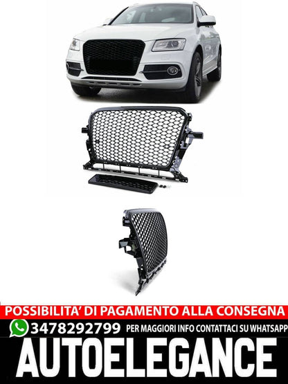 Griglia radiatore a nido d'ape look sportivo senza emblema per Audi Q5 8R 12-16