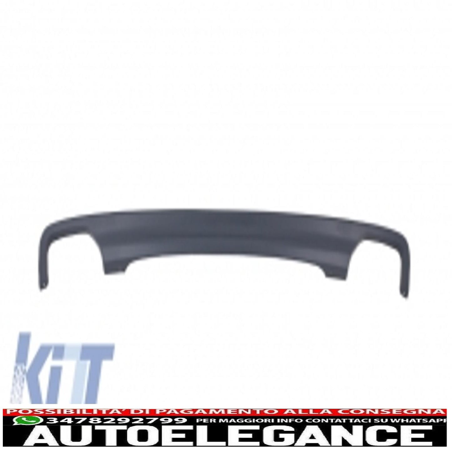 diffusore d'aria a doppia uscita adatto per bmw f10 f11 berlina touring serie 5 (2011-2017) 550i design con terminali di scarico design quadrato