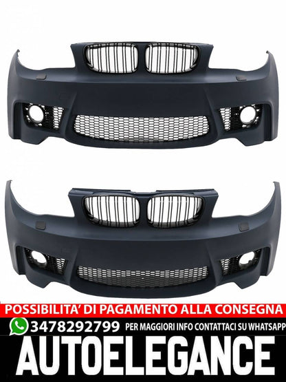Paraurti anteriore adatto per BMW Serie 1 E81 E82 E87 E88 (2004-2011) 1M Design