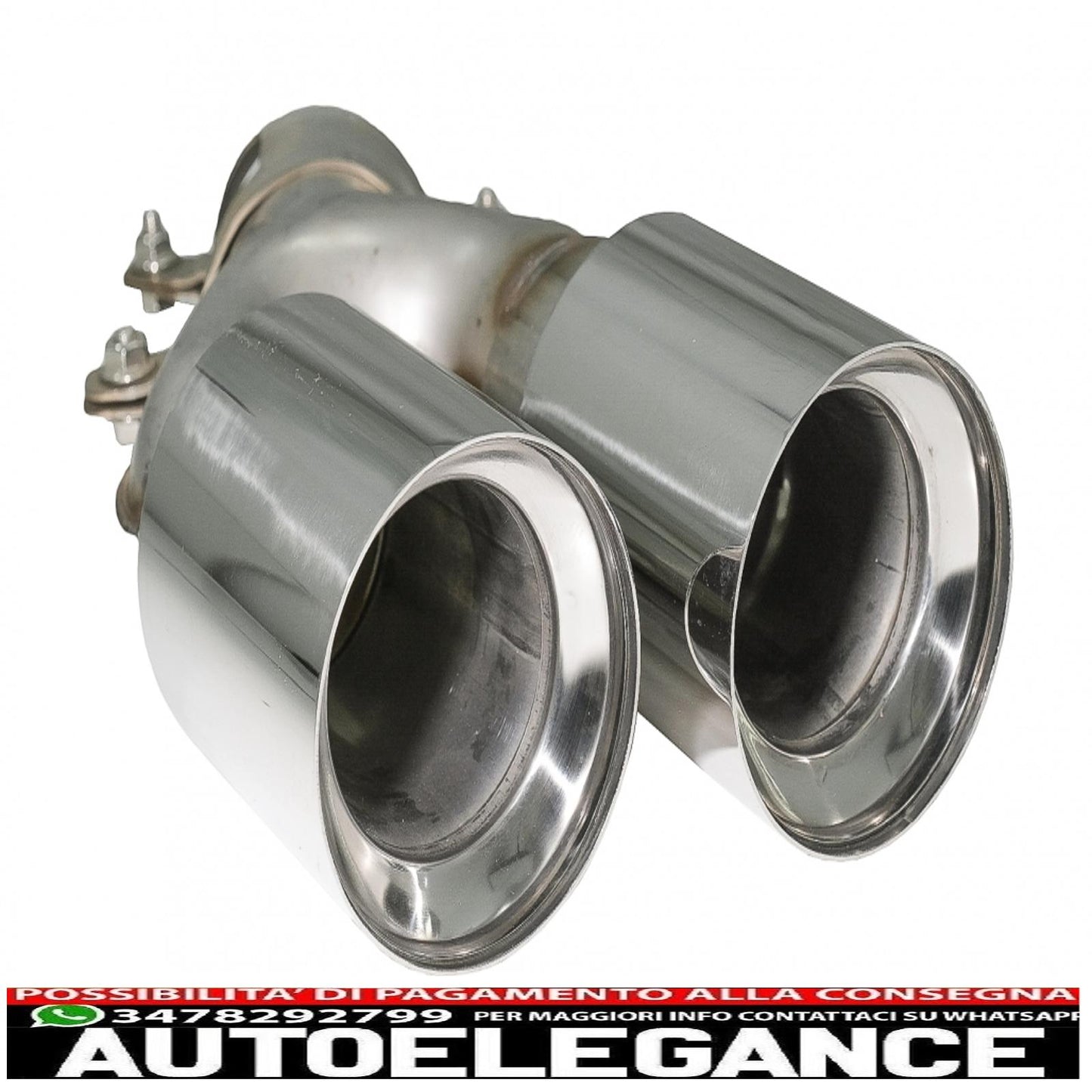 Punte marmitta di scarico adatte per bmw serie 5 g30 g31 g38 serie 6 g32 (2016-2020) 540i design cromato