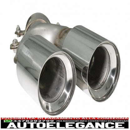 Punte marmitta di scarico adatte per bmw serie 5 g30 g31 g38 serie 6 g32 (2016-2020) 540i design cromato
