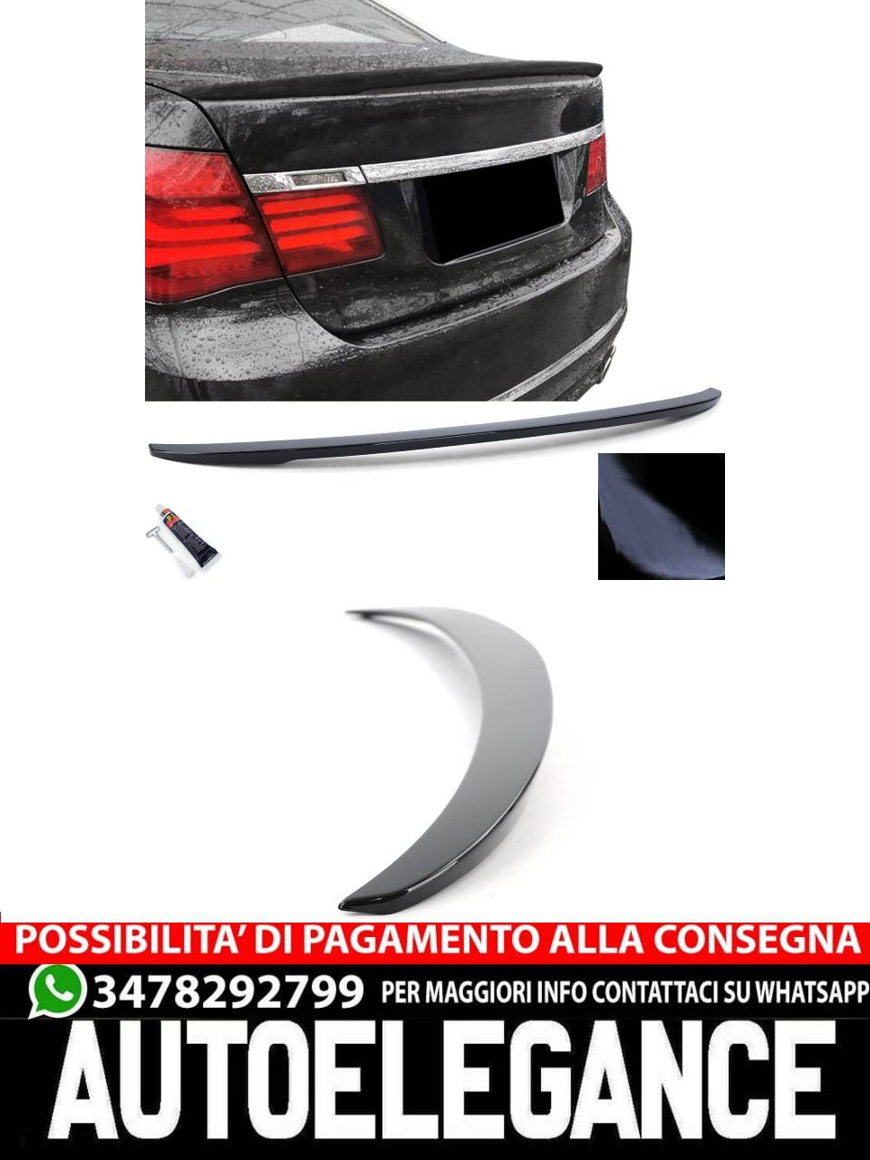 Labbro spoiler posteriore performance lucido adatto per BMW Serie 7 F01 08-15
