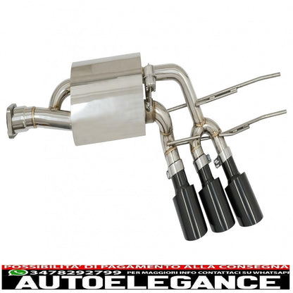 complete exhaust system suitable for mercedes g-class w463 (2009-2018) g500 g55 g63 g65 black triple exhaust pipes with electronic valve