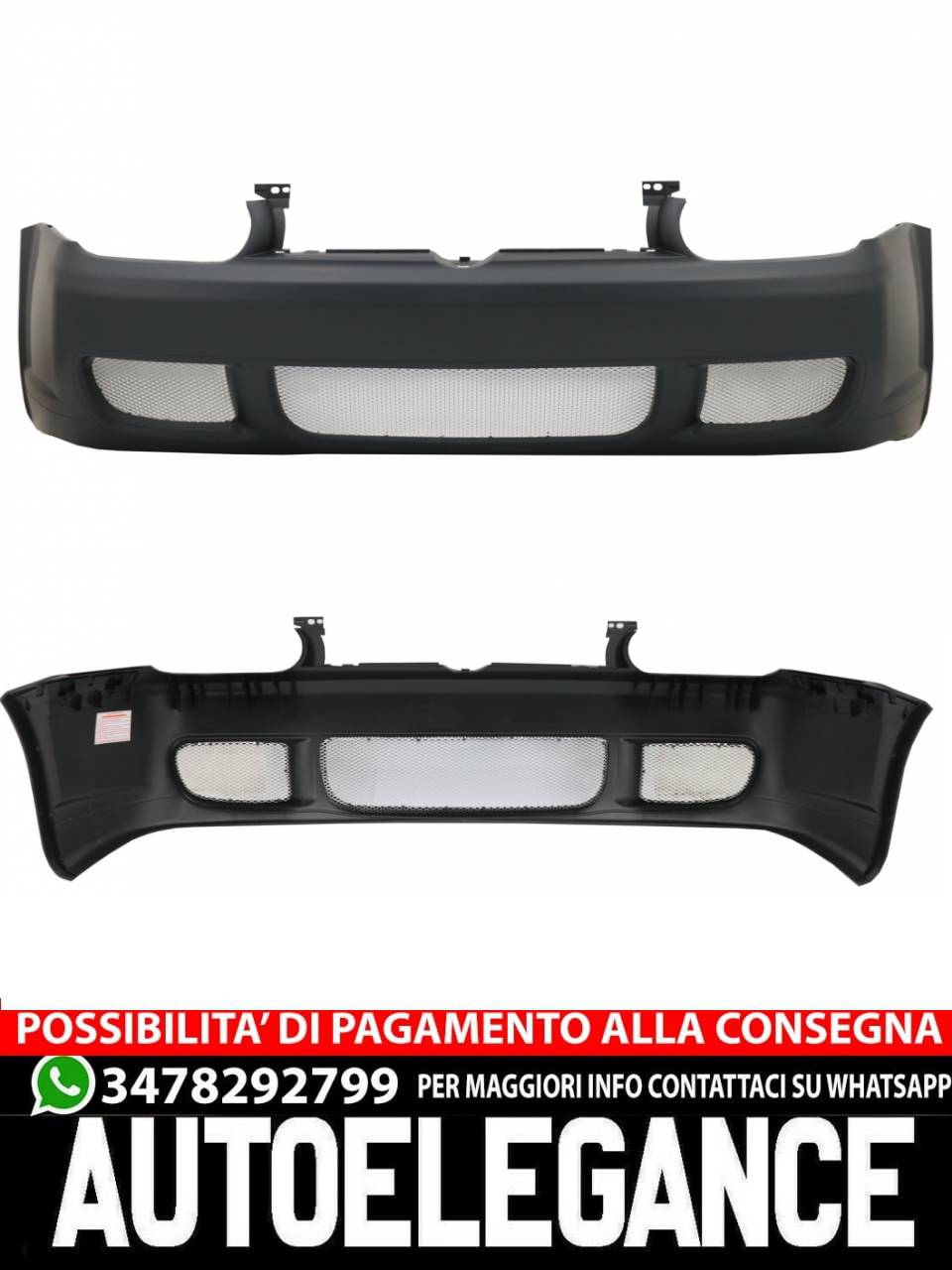 Paraurti anteriore adatto per VW Golf IV 4 MK4 (1997-2004) R32 Look Griglie
