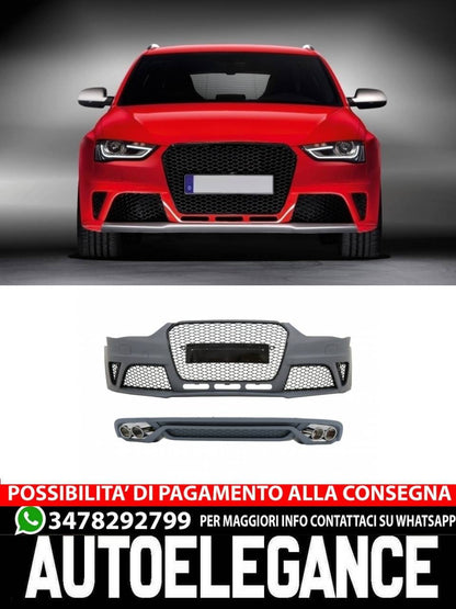 Front bumper with diffuser suitable for Audi A4 B8 Sedan Facelift2012-2015