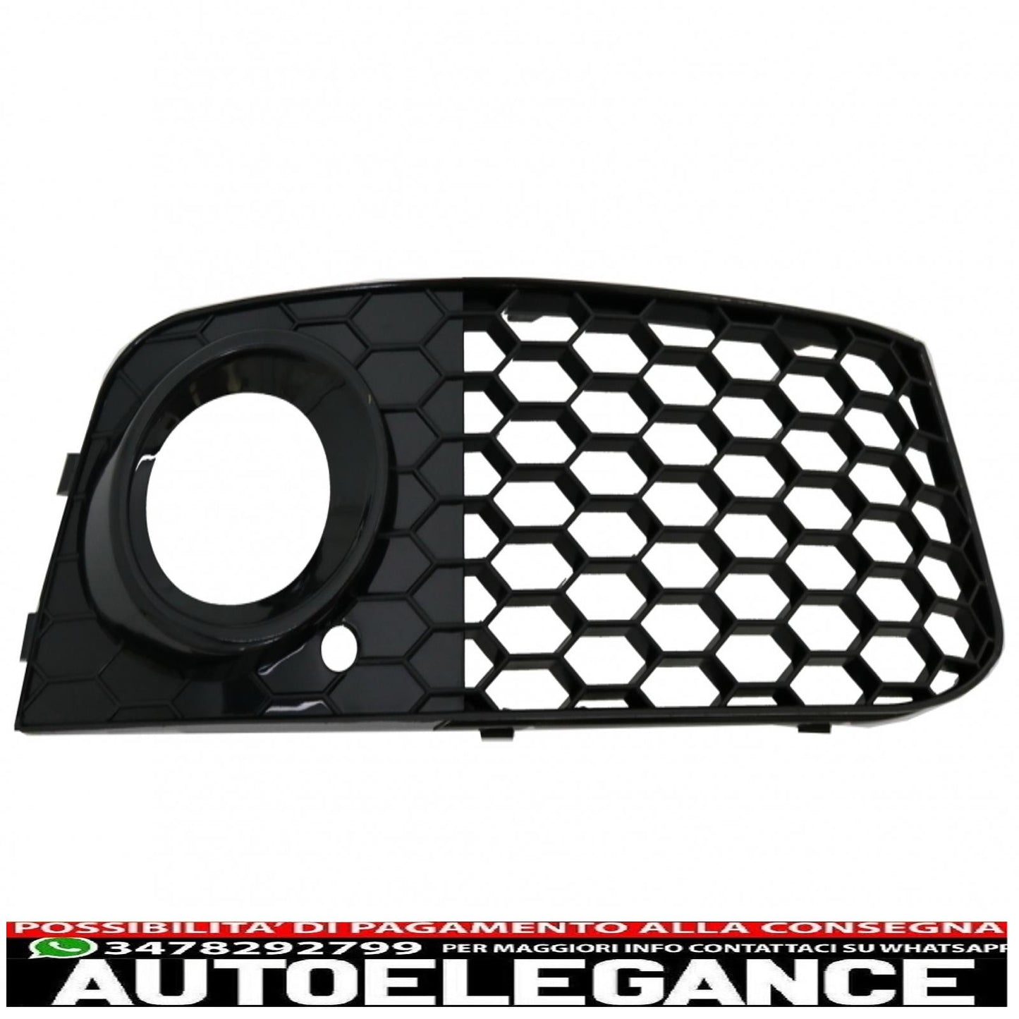 Copri fendinebbia griglie laterali adatte per audi a4 b8 8k (2007-2011) rs4 look edizione nero lucido AUTOELEGANCERICAMBI