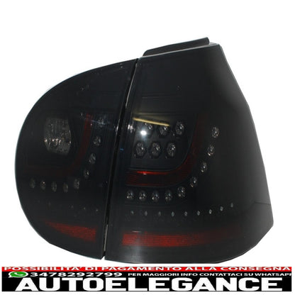 led rear lights suitable for vw golf v 5 left hand drive (2004-2009) smoked black look extreme urban style