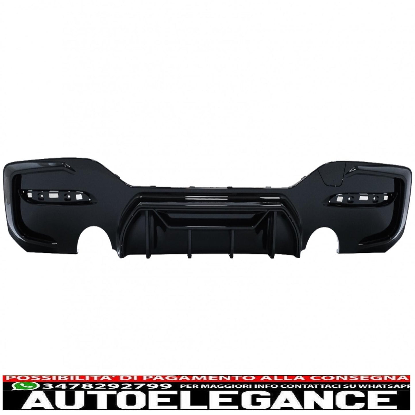 spoiler paraurti posteriore mantovana diffusore doppia uscita singola adatto per bmw serie 1 f20 f21 lci (2015-2019) pianoforte nero design da competizione