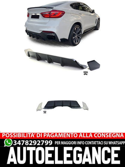 Gloss Black Performance Rear Diffuser Suitable for BMW X6 F16 14-19-