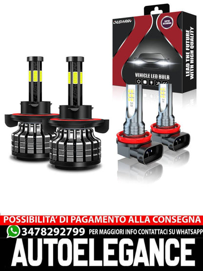 For 2006 2007 Mitsubishi Eclipse - 6000k LED Headlight Hi/Lo + Fog Light Bulbs 