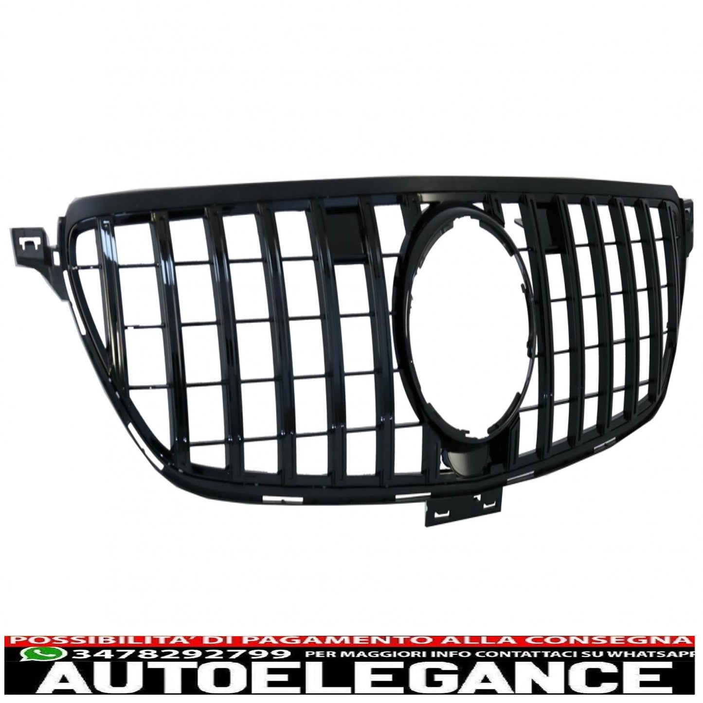 front grille suitable for mercedes gle coupe c292 (2015-2018) gle w166 suv (2015-2018) gt-r panamericana piano black design