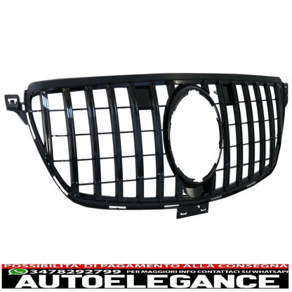 front grille suitable for mercedes gle coupe c292 (2015-2018) gle w166 suv (2015-2018) gt-r panamericana piano black design