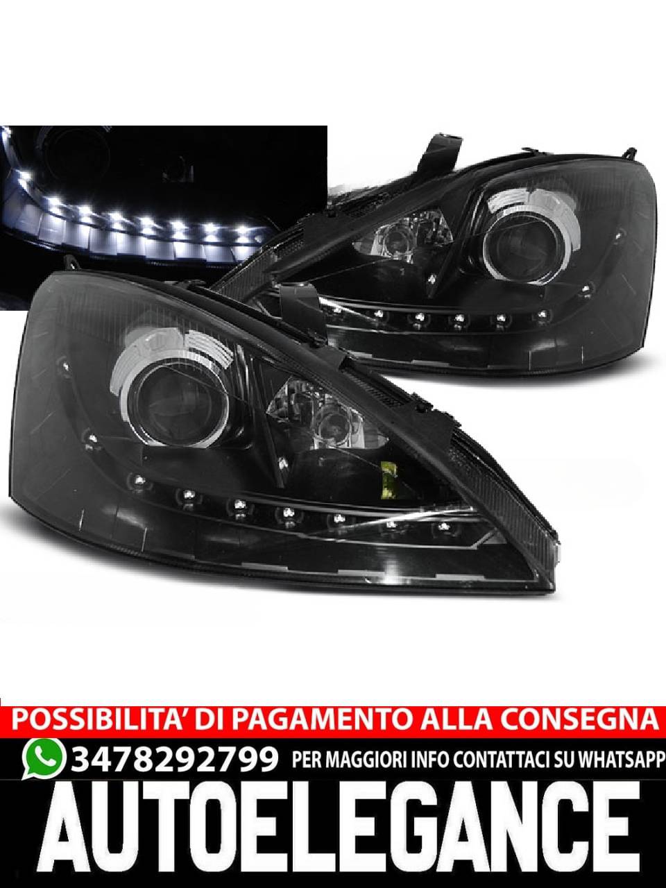 FORD FOCUS 10.98-10.01 BLACK DAYTIME LIGHT 