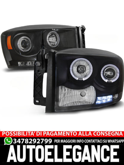 FARI ANGEL EYES ADATTI PER DODGE RAM 06-08 NERO