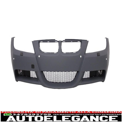 complete body kit suitable for bmw 3 series e90 (2005-2008) m-technik m-performance design with black angel eye headlights