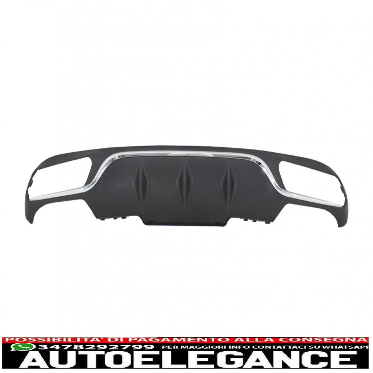 Diffusore d'aria per paraurti posteriore adatto per mercedes classe e w213 s213 standard (2016-2019) e63 design edizione cromata