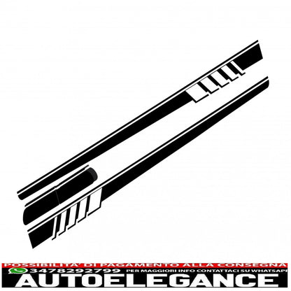 side decals vinyl sticker suitable for mercedes c class c205 coupe a205 cabriolet (2014-up) c63 piano black design 