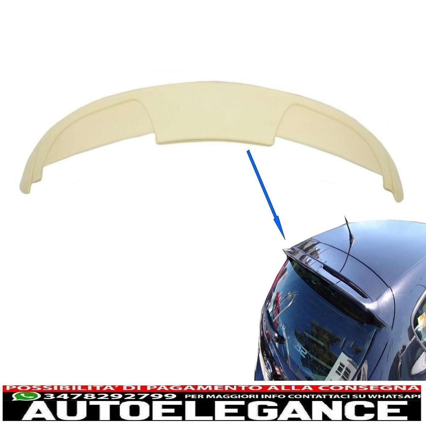 Rear roof spoiler for Seat Leon 1P 2005-2009 - show original titleOriginal textDachspoiler hinten für Seat Leon 1P 2005-2009